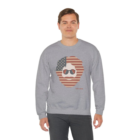 Grateful Dead - Stars & Stripes Jerry | Life is dead. Crewneck Sweatshirt - StealieShop